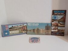 Vintage Lot of 3 Michigan Travel Road Maps 1970's Bicentennial Park Sticker picture