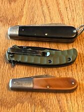 Lot of 3 vintage Camillus pocket knives TL-29 51 olive green  picture