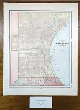 Vintage 1900 MILWAUKEE WISCONSIN Map 11