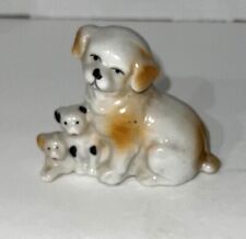 Vintage Ceramic Figurine Dog And  Puppies Made In Japan picture