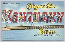 Gigantic Kentucky Dam, Large Letter Greetings, Vintage Postcard picture