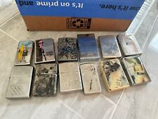 ZIPPO LOT OF 12, sterling zippo, indian zippo picture