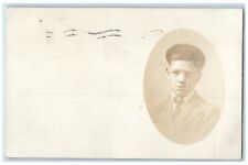 1909 Boy Studio Mitchell South Dakota SD RPPC Photo Posted Antique Postcard picture