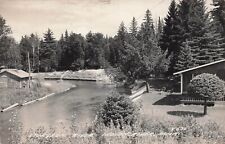 RPPC Sturgeon Indian River MI Michigan Log Hunting Cabin 1954 Photo Postcard E41 picture