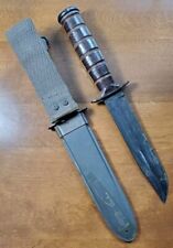 WWII US Navy USN Mark 2 Fighting Knife Guard Marked Camillus w/USN Mk2 Scabbard picture