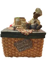 HTF~2002 BOYD’S BEARS RESIN MIXTER’S BEARY FAVORITE RECIPES BOX 4116~PRISTINE picture