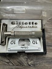 Vintage Gillette Fatboy Adjustable Razor - E4 1959 - With Case Needs Cleaning picture