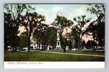 Norwich CT-Connecticut, Soldiers Monument, c1908 Antique Vintage Postcard picture