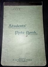 antique 1895 Students NOTEBOOK Journal Nice PENMANSHIP MT. HOLLY SPRINGS PA picture