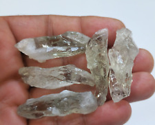Fabulous Unique Green Amethyst 5 Piece Raw 40-43 MM Green Amethyst Rough Crystal picture