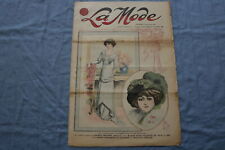 1909 OCTOBER 17 LA MODE MAGAZINE - GREAT ILLUSTRATIONS - FRENCH - NP 8658 picture