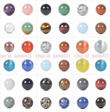 20mm Solid Gemstone Polished Rocks Minerals Crystal Healing Orb Ball Sphere picture