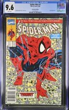 🔑🔥🔥🔥 🕸 Spider-Man #1 CGC 9.6 NEWSSTAND 1990 RARE Todd McFarlane 785018 picture