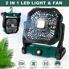 Portable Camping Fan Rechargeable, 15000mAh 9-inch Battery Powered Fan with LED picture