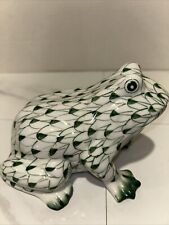 Andrea By Sanded Fishnet  Hand Painted   Medium Green Frog picture