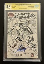 (SIGNED STAN LEE / CAMPBELL) CBCS 8.5 2015 #2 SPIDER-MAN  *STAN LEE VARIANT B/W picture