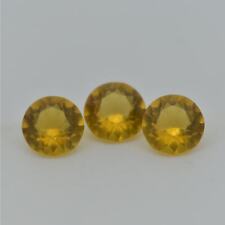 3 Citrine SET 8.5mm Round 3-Stone Parcel 6.8ct Natural Yellow Gemstone picture
