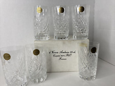 6 ct. J. G. Durand FRANCE Amboise Tumblers Genuine Lead Crystal VTG New Old Stk picture