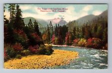 Vancouver BC-British Columbia The Lions & Capilano River c1945 Vintage Postcard picture