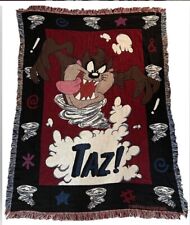 Vintage Warner Brothers TAZ Tazmanian Devil Throw Blanket Tapestry Looney Tunes picture
