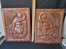 Vintage Handcarved Native Wall Plaques picture