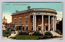 Evansville IN-Indiana, Panoramic View Elks Home, Antique Vintage Postcard picture