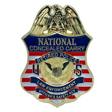EE-005 Mini National Concealed Carry Retired Police LEOSA Lapel pin picture