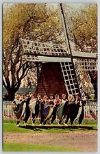 Windmill Park Holland Michigan Dutch Dancers Tulip Time Festival VNG Postcard picture