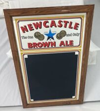 Vintage New Castle Brown Ale Mirror Chalkboard Bar Display 18” x 28” Rare picture