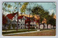 Ionia MI-Michigan, Residences On East Main St, Antique, Vintage c1914 Postcard picture