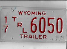 WYOMING 1988 license plate 
