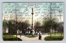 Manchester NH- New Hampshire, Soldiers Monument And Common, Vintage Postcard picture