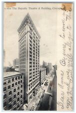 1907 The Majestic Theatre Building Exterior Chicago Illinois IL Vintage Postcard picture