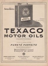 1925 TEXACO MOTOR ENGINE OIL CAR AUTO MEMORABILIA TEXAS CAN TIN FRENCH 21600 picture