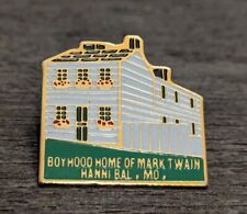 Historic Boyhood Home Of Mark Twain Hannibal MO Missouri Rare Souvenir Lapel Pin picture