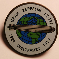 1929 GRAF ZEPPELIN WORLD FLIGHT ENAMELED PIN GIVEN TO PAYING PASSENGERS S-955A picture