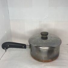 Vintage Revere Ware 1950s Copper 1 Quart Sauce Pan And Lid Double Ring 2363973 picture
