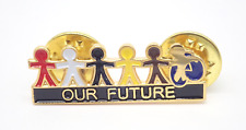 Children Our Future Gold Tone Vintage Lapel Pin picture