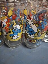 Vintage 1983 Clumsy Smurf Drinking Glasses picture