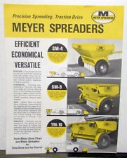 1960s Meyer Spreaders Ice Control Agricultural Specs Sales Data Sheet picture