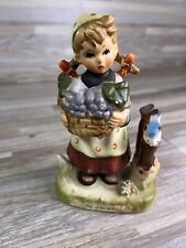 Vintage ERICH STAUFFER Figurine Life on The Farm # U8541 Girl With Basket picture