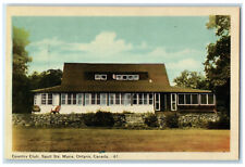 c1940's Country Club Sault Ste. Marie Ontario Canada Vintage Unposted Postcard picture