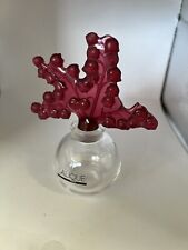 Lalique Perfume Bottle Clairefontaine Lily Of The Valley w/ Ruby Stopper and Box picture