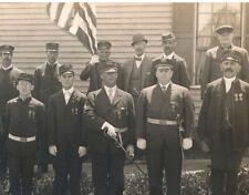 Sons Of Union Veterans Civil War 17 Uniforms Badges Medals Swords Rppc Postcard picture