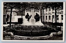 Kortrijk Belgium Postcard Monument Vandle and School c1930's RPPC Photo picture