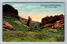 Echo Canyon UT-Utah, General View Of Monument Rock, Vintage Souvenir Postcard picture