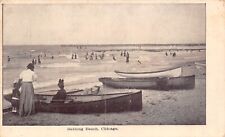 Chicago IL Illinois Bathing Beach Boats 1908 Postcard 5223 picture