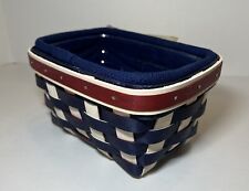 Longaberger 2014 Glory Days Tea Basket, Liner And Plastic Protector picture