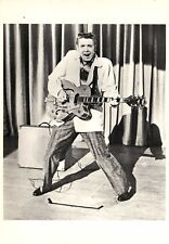 Eddie Cochran Rockabilly Pioneer Playing his Gretsch Guitar On Stage  Postcard picture