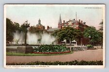 Pittsburgh PA-Pennsylvania, Fountain and Elks Temple, Antique Vintage Postcard picture